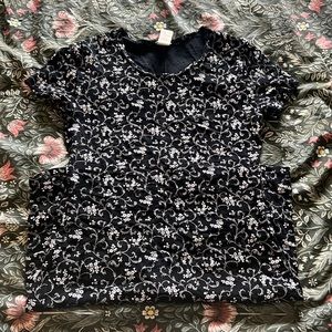 Vintage Embroidered Flower Mini Dress